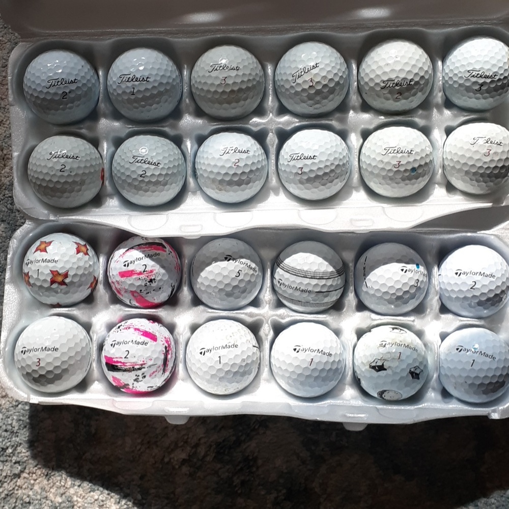Titleist ProV1, ProV1X Mix And Taylormade Mix Set. 1 Dozen Of Each - Picture 2 of 2